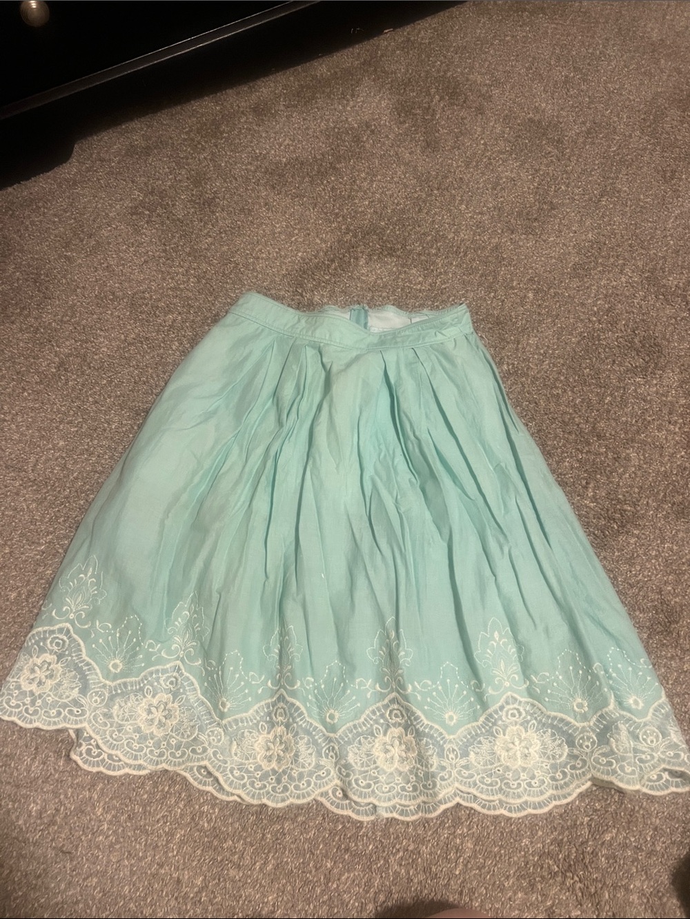 Anthropologie Embroidered A-Line Skirt size Small